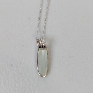 Peyote Bird Sterling Silver Pendant Necklace White Stone Charm Boho Western NWT